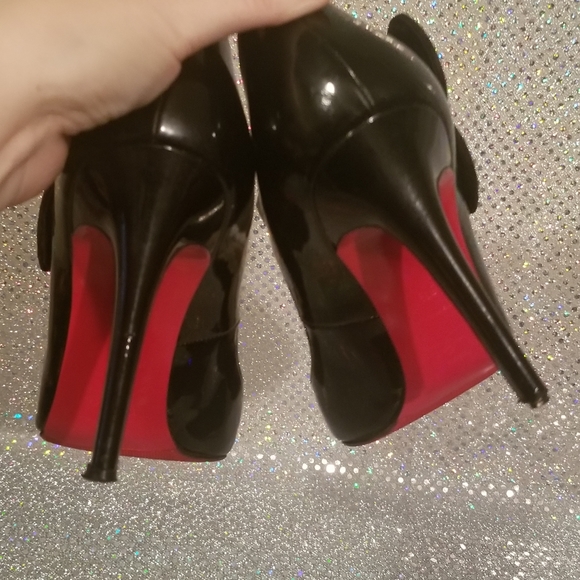 20th Anniversary Louboutins Black Pensee 100 mm sz 38.5 Complete Original Set - Picture 7 of 16